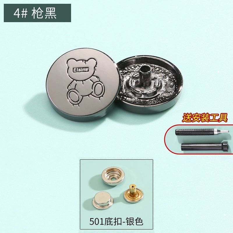3410★ Boutons pression haut de gamme sans couture pour vêtements pour femmes, boutons mère et enfant, boutons quatre en un, boutons de doudoune, boutons boutons, boutons cachés invisibles.
