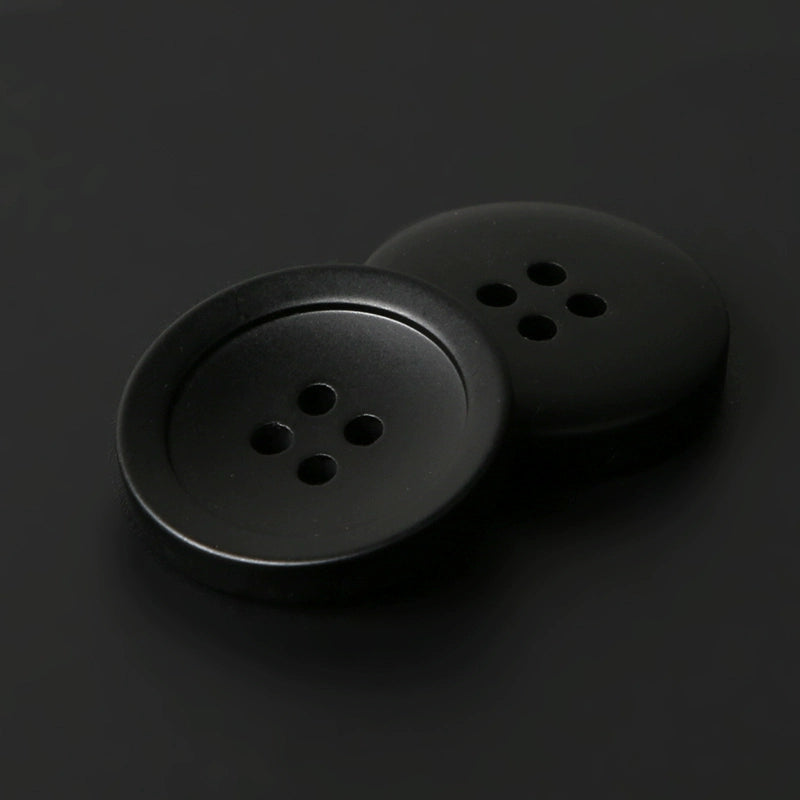 3446★ Botones redondos negros para abrigo, moda femenina, versátil, de lana, para suéter, chaqueta, cárdigan, gabardina, botones pequeños