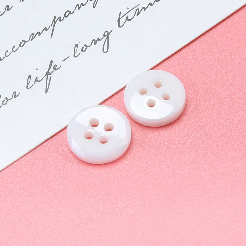 3382★  Round four-eye ceramic button men's and women's shirts knitted sweaters high-end small buttons children's clothes button versatile accessories