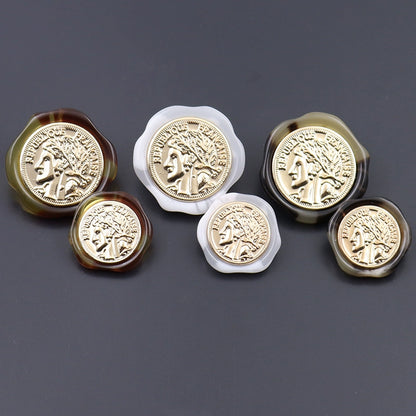 3245★  Special-shaped buttons clothes accessories versatile metal coat buttons men's and women's tops fashion trench coat jacket decorative buttons