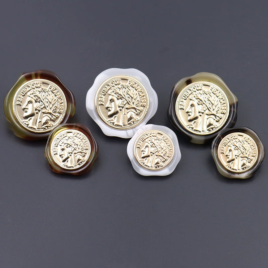 3245★  Special-shaped buttons clothes accessories versatile metal coat buttons men's and women's tops fashion trench coat jacket decorative buttons