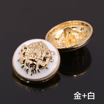 3438★ Vêtements à boutons dorés Boutons en métal Boutons ronds Manteaux polyvalents pour hommes et femmes Blazer trench coat boutons de pull