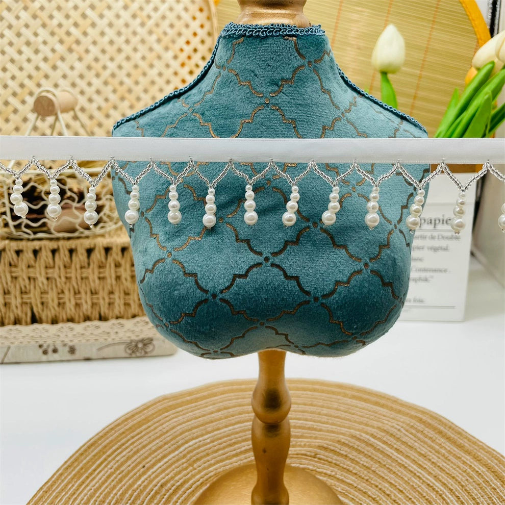 3716 Nuevo producto: encaje con flecos de cuentas, colgante de calabaza de perla Hanfu, accesorios para faldas, accesorios de ropa, cortina de cuentas DIY