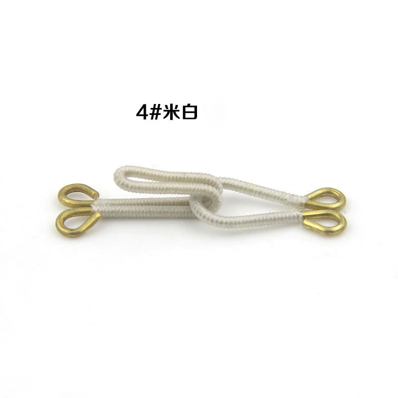 3513★ Accesorios de ropa, par de ganchos para abrigos, tela revestida de latón, botón de estilo, botón de gancho oscuro, botón de gancho manual, botón de ajuste invisible