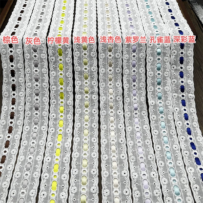 3553★ Ancho 4,5 cm Nuevo color Cinta de algodón Hilo de encaje Hecho a mano DIY Lolita Accesorios de ropa de bebé