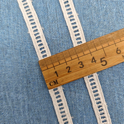 3676 Exquisito encaje bordado de escalera soluble en agua de seda de leche, accesorios de encaje decorativos para empalme de ropa Lolita DIY