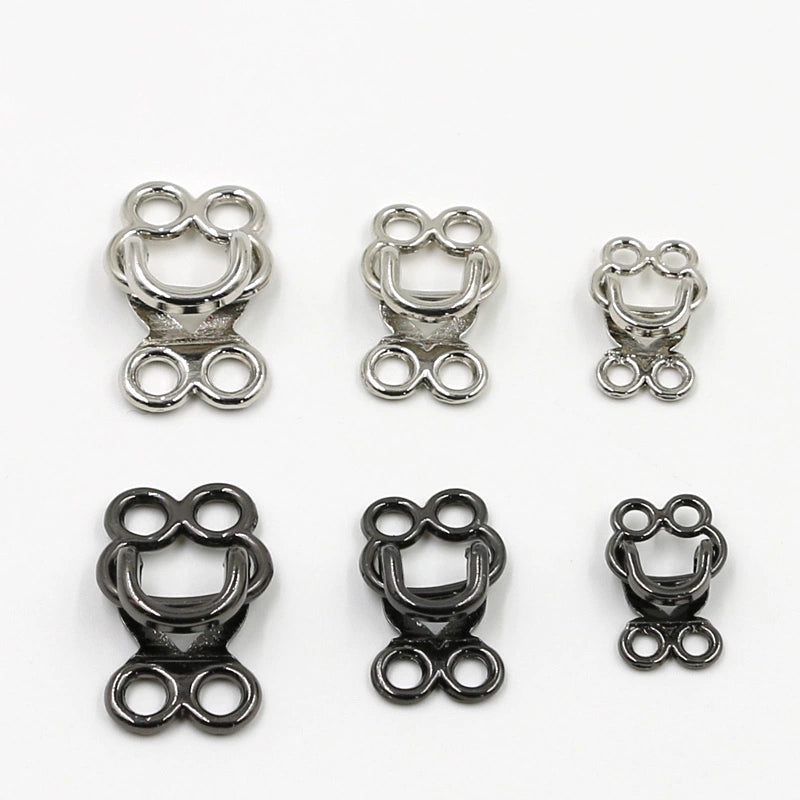 3514★ Ropa de visón, hebilla oculta de metal de piel, hebilla colgante, hebilla de abrigo, botón invisible de gabardina, hebilla de conexión de gancho de moda