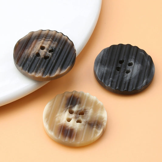 3428★ Botones redondos de resina de alta gama para gabardina de mujer, botones para abrigo, botones para ropa de hombre, botones para traje, accesorios para pantalones