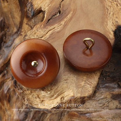 3319★  suit real fruit buttons brown blazer casual pants sweater natural material light green shirt buttons