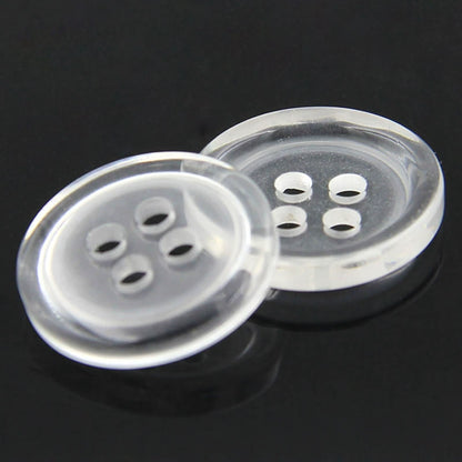 3493★ Botones de resina transparentes de cuatro ojales para camisa de hombre, botones versátiles hechos a mano para pantalones, ropa de mujer, botones de almohadilla, botones de edredón