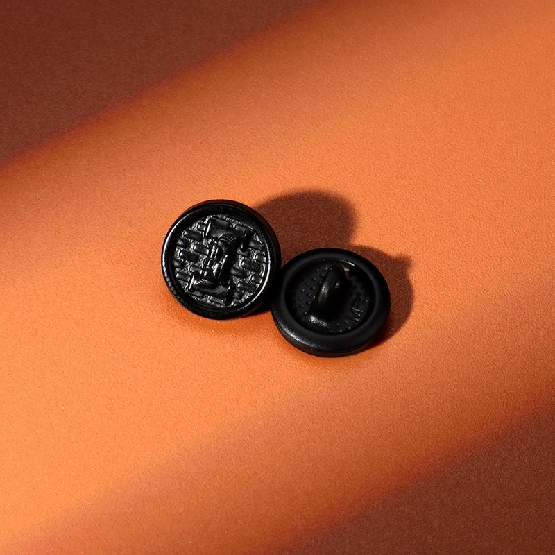 3406★  Black metal shirt buttons women's clothes exquisite round buttons versatile shirt cuffs neckline high-end buttons men