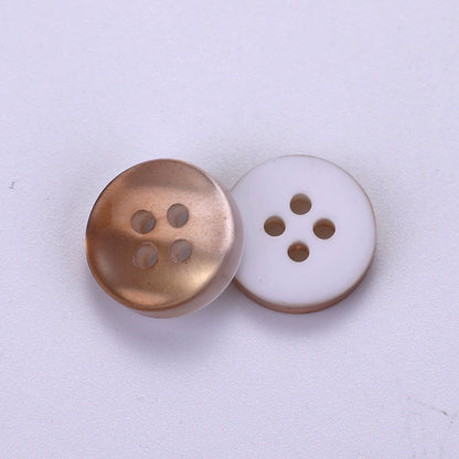 3349★  Versatile black and white men's short-sleeved t-shirt polol shirt round small button shirt buttons women's chiffon shirt buttons