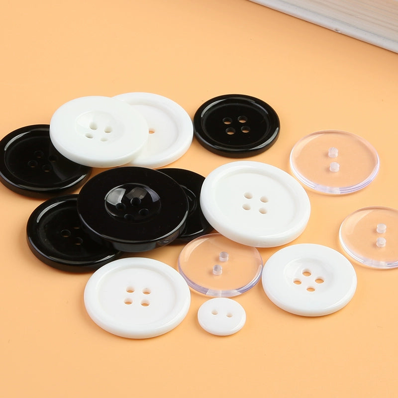 3309★ Resin white shirt round decorative buttons invisible bottom button shirt versatile pad button black button small button