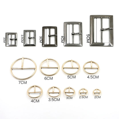 3527★ Botón redondo de metal de tres velocidades, hebilla de cinturón, correa, hebilla de día, caja de zapatos, hebilla de bolso, hebilla de esquina decorativa de ropa