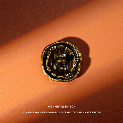 3252★  Round metal button men's and women's clothes jacket coat retro button versatile suit sweater premium button accessories