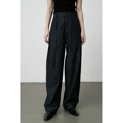 Pantalones casuales de lino CAREMIND, pantalones anchos de textura versátil, pantalones azules marino únicos para niños, pantalones para el viaje de otoño, nuevos 