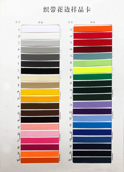 3880 40 colores en stock Tira de presión de borde de cuello de color de 1 cm, material auxiliar, cinta microelástica después de la tira de ribete de grano cruzado, tira lateral de la ropa