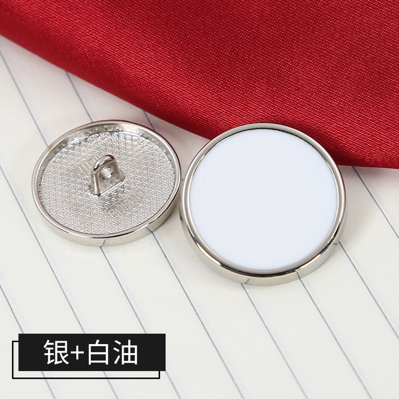 3375★  Metal flat buttons high-end suit buttons clothes top women's coat button shirt men's trench coat shirt round