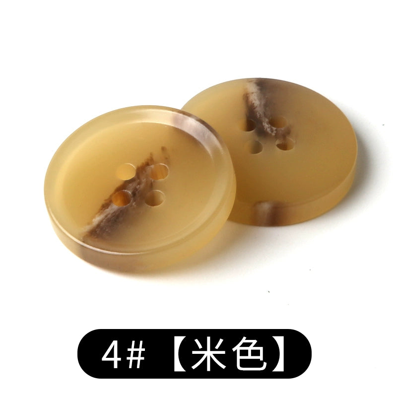 3450★ Accesorios de ropa versátiles Botón de abrigo de resina redondo Botón superior de chaqueta de gabardina Botones de traje negro para hombres y mujeres