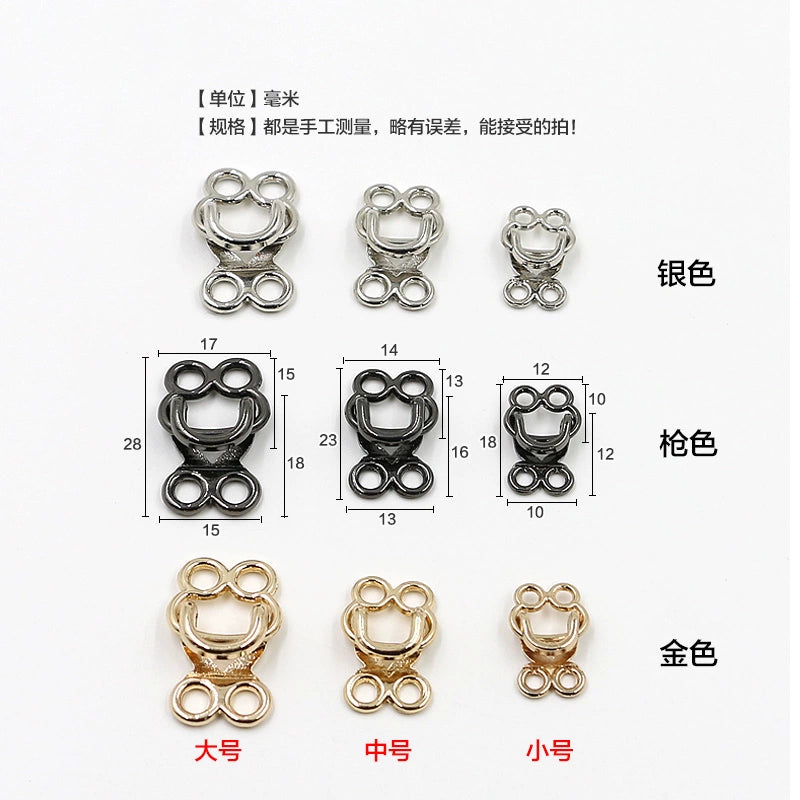 3514★ Ropa de visón, hebilla oculta de metal de piel, hebilla colgante, hebilla de abrigo, botón invisible de gabardina, hebilla de conexión de gancho de moda