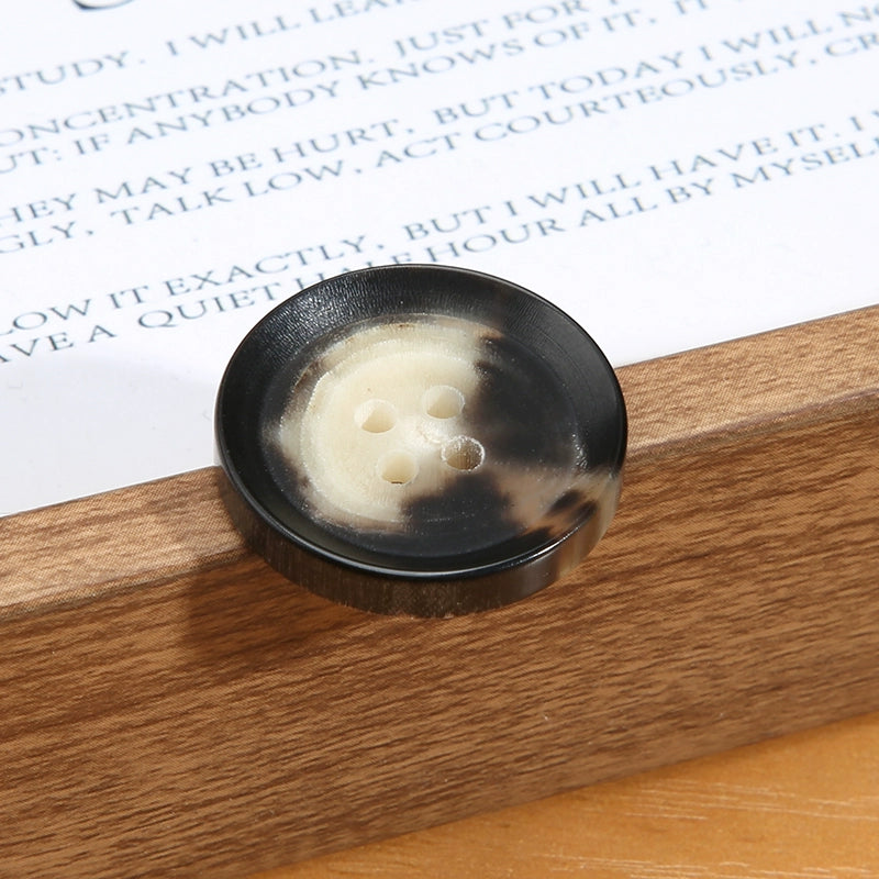 3463★ Botones de cuerno real para hombre, traje, chaqueta, pantalón, botones de alta gama, abrigo de cachemira para mujer, botones negros Daquan