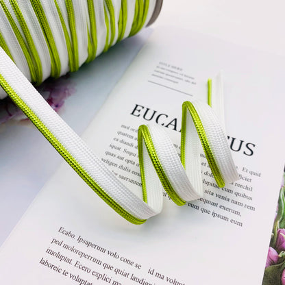 Cinta adhesiva de seda brillante de 1 cm, 41 colores, con borde incrustado, para decoración de hogar, textiles, accesorios de ropa, 3847