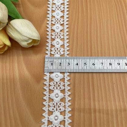 3832 Venta directa de fábrica al contado de algodón puro bordado de encaje soluble en agua DIY ropa hecha a mano accesorios decorativos de encaje beige