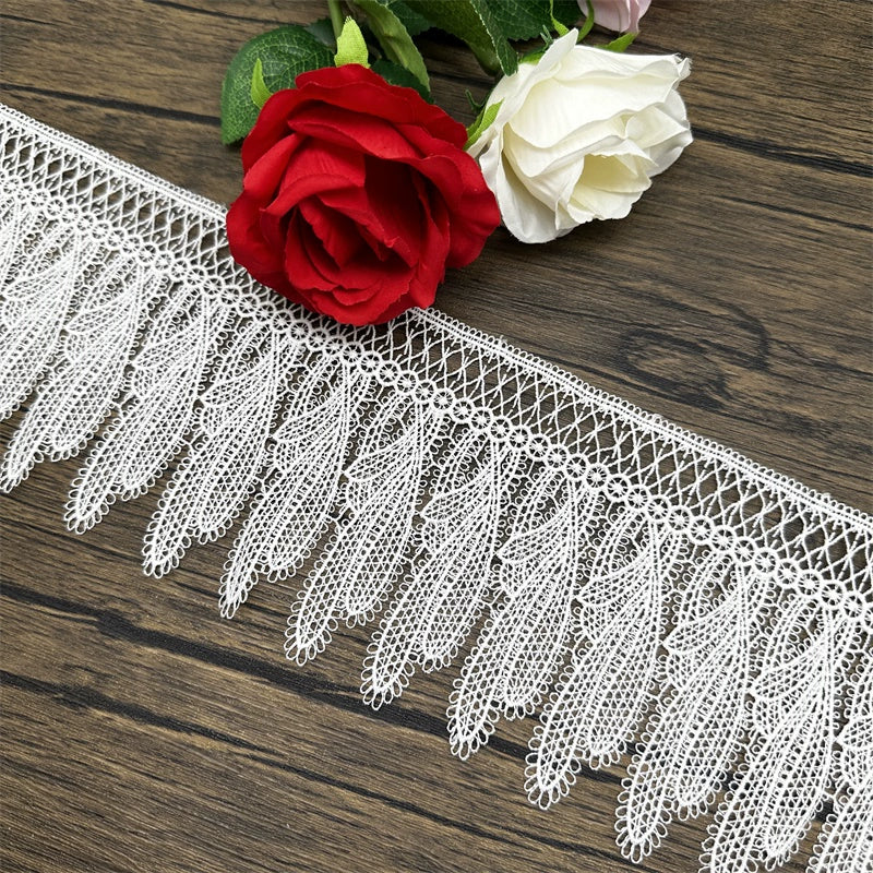3665 Encaje de poliéster soluble en agua blanco DIY vestido falda cheongsam ropa hogar textiles decoración accesorios cinturón de encaje