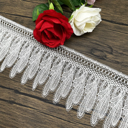 3665 Encaje de poliéster soluble en agua blanco DIY vestido falda cheongsam ropa hogar textiles decoración accesorios cinturón de encaje