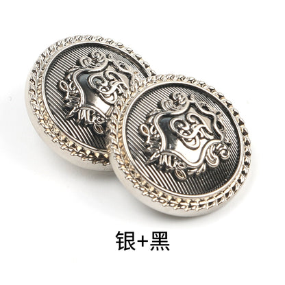 3414★  Coat buttons round suit woolen jacket metal buttons women's trench coat British versatile women's and men's suits buttons