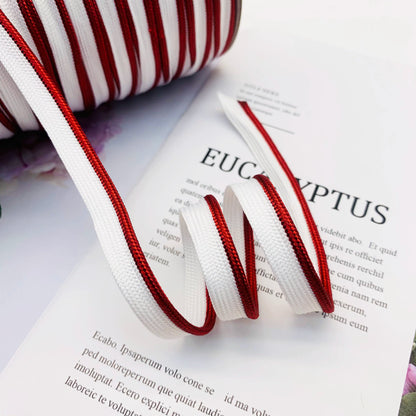 Cinta adhesiva de seda brillante de 1 cm, 41 colores, con borde incrustado, para decoración de hogar, textiles, accesorios de ropa, 3847