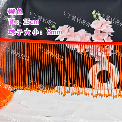 Tubo de cuentas de industria pesada de 15 cm de ancho, colgante de encaje de cristal, accesorios de ropa para vestido de novia, accesorios de bricolaje