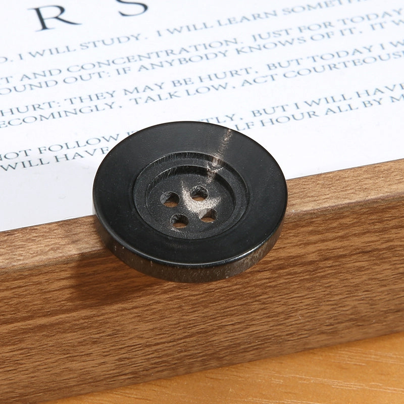 3463★ Botones de cuerno real para hombre, traje, chaqueta, pantalón, botones de alta gama, abrigo de cachemira para mujer, botones negros Daquan