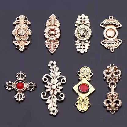 3501★ Hebilla antigua de metal para cheongsam Hanfu, hebilla antigua, hebilla de cuello con botón retro, accesorios para ropa