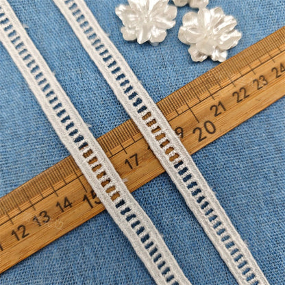 3676 Exquisito encaje bordado de escalera soluble en agua de seda de leche, accesorios de encaje decorativos para empalme de ropa Lolita DIY