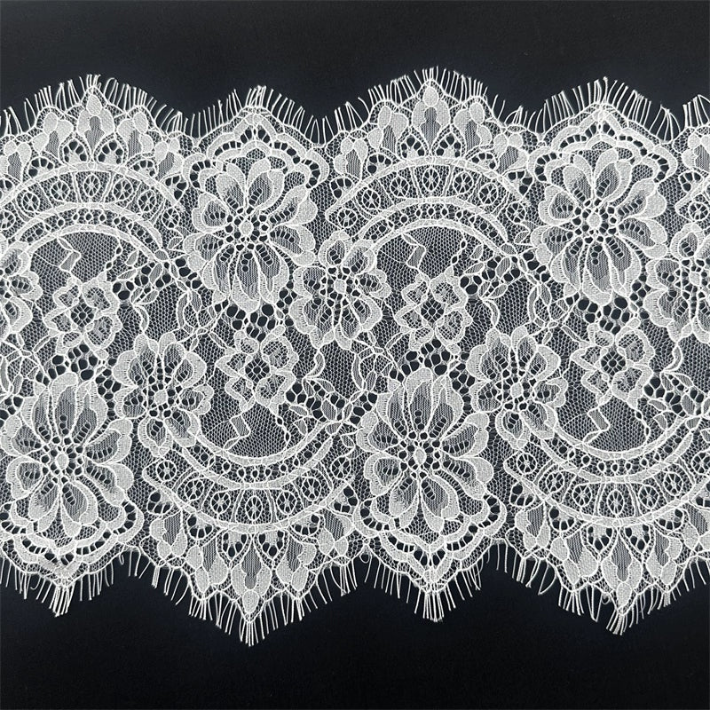 3747 Malla de 23 cm de ancho, pestañas, encaje, accesorios de ropa para muñecas hechos a mano, vestidos, cortinas de boda, materiales