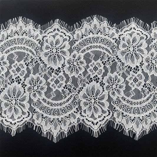 3747 Malla de 23 cm de ancho, pestañas, encaje, accesorios de ropa para muñecas hechos a mano, vestidos, cortinas de boda, materiales