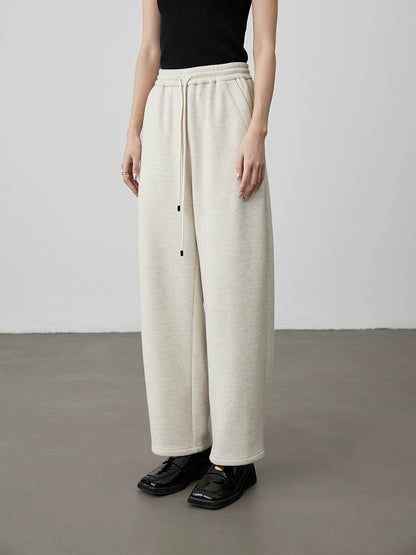 [Scimitar sweatpants] CAREMIND beige wide-leg casual pants autumn and winter straight sweatpants trousers children