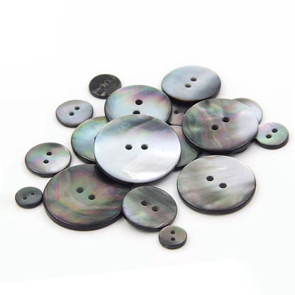 3402★ Round Black Butterfly Shell Button Men's and Women's Shell Button Shirt Knitted Sweater Color Cardigan Sweater Clothes Button