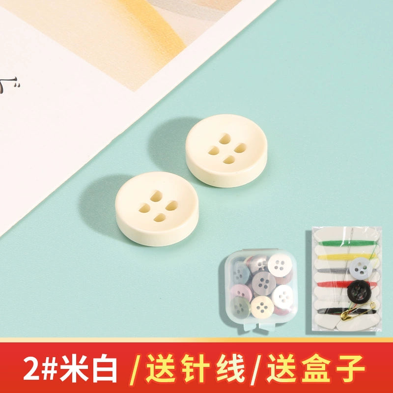 3365★  High-end color shirt resin button round versatile men's and women's clothes shirt chiffon shirt small button accessories buttons