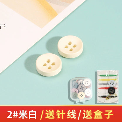 3365★  High-end color shirt resin button round versatile men's and women's clothes shirt chiffon shirt small button accessories buttons