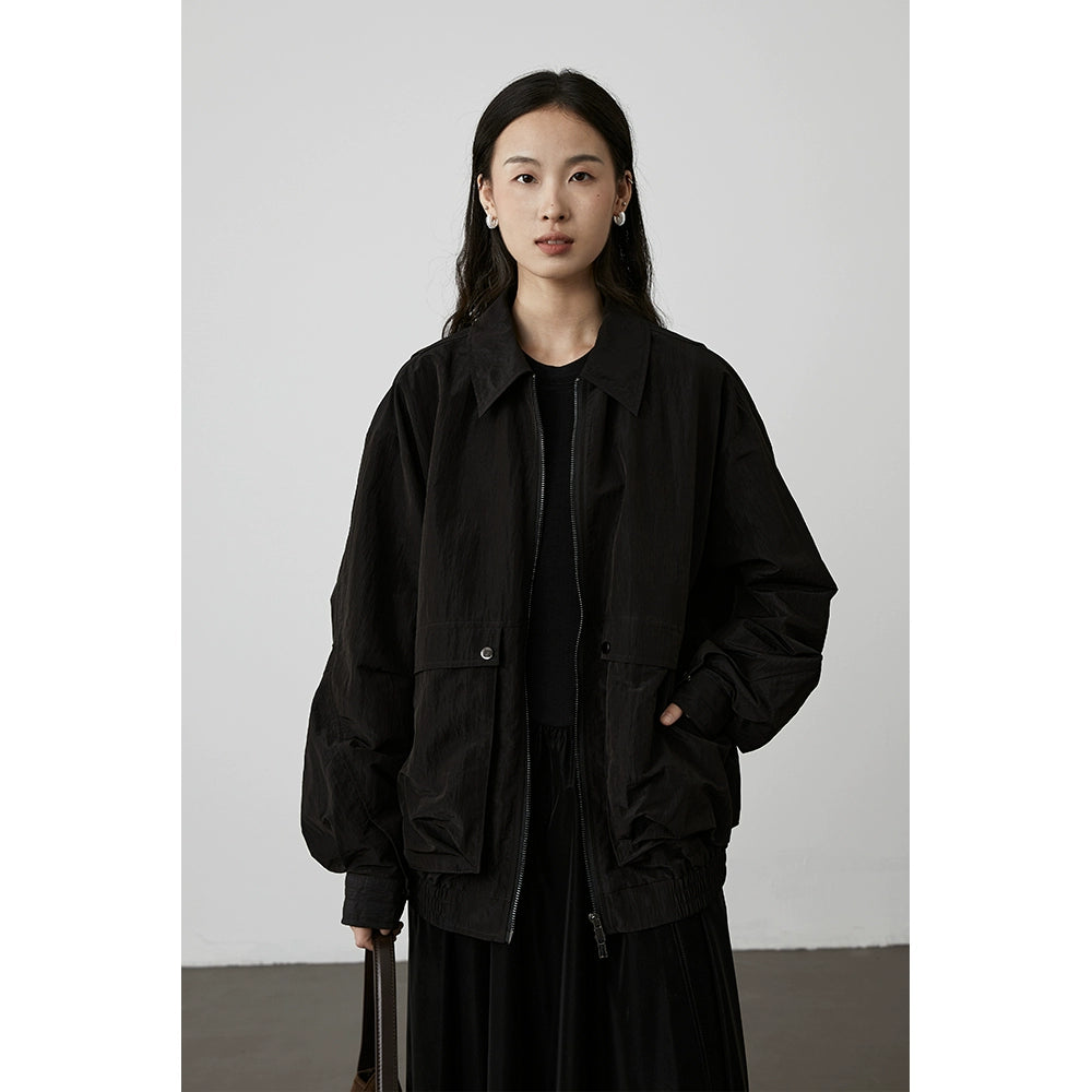 [Veste Kurokawa] CAREMIND Yamamoto Veste courte décontractée noire Veste à revers texturée à grande poche