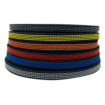 Cinta de punto de salto de 1 cm con rayas de color, cinta de ribete para ropa, cinta de prensado para bordes, cinta de jacquard, accesorios para ropa