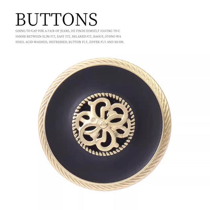 3256★  Coat buttons high-end clothes jacket sweater trench coat top metal buttons gold black round decorative accessories buttons