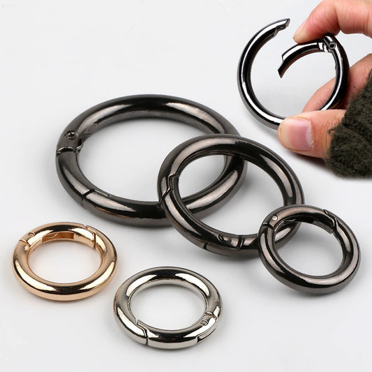 3532★ Anillo de metal de moda para bolso, botón, bolso, equipaje, zapatos, cadena decorativa, botón, abrigo, cortavientos, anillo abierto