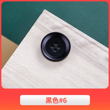 3444★ Gabardina negra con botones redondos para hombre, traje de pantalón, botones versátiles para mujer, ropa de traje