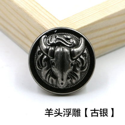 3437★ Botones metálicos retro británicos, botones de traje, botones decorativos para abrigos, chaquetas, gabardinas, accesorios de ropa, botones dorados