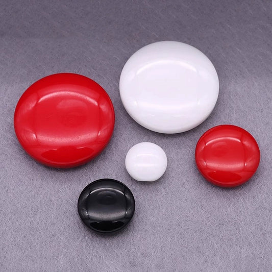 3314★  Color versatile resin dark eye steamed bread buttons women's coat jacket men's trench coat buttons black white small buttons buttons