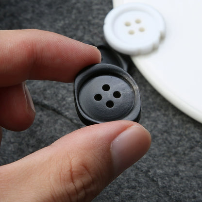 3416★  Black resin button top women's trench coat coat high-end buttons men's clothes suit pants button accessories