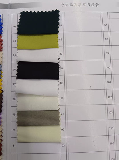 3903 Forro de falda con textura de seda de ácido acético de imitación de gasa satinada, tela cheongsam, tela Hanfu, forro elástico microelástico 8033